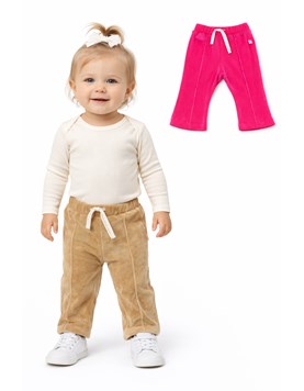 Calza oxford con alforzado en plush. Baby Skin