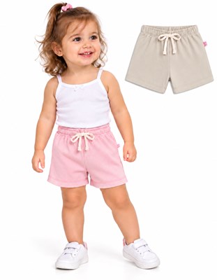 SHORT BEBA ALGODON CON CORDON. BABY SKIN