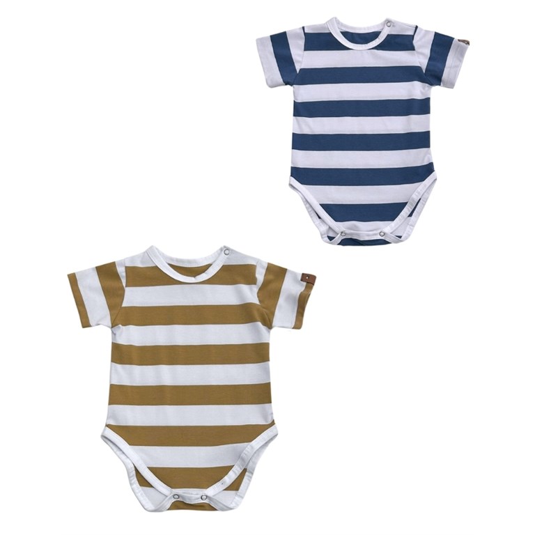 Body rayado para bebe varon elastizado. pilim