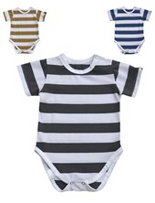 Body rayado para bebe varon elastizado. pilim