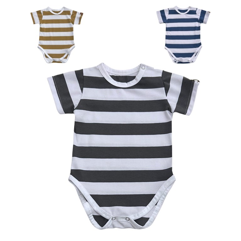 Body rayado para bebe varon elastizado. pilim