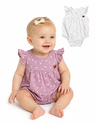 BODY PARA BEBA CON CANESU Y VOLADO EN CLOQUE ESTAMPADO. PILIM