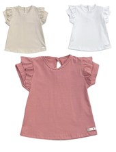 Remera beba lisa con volado. pilim