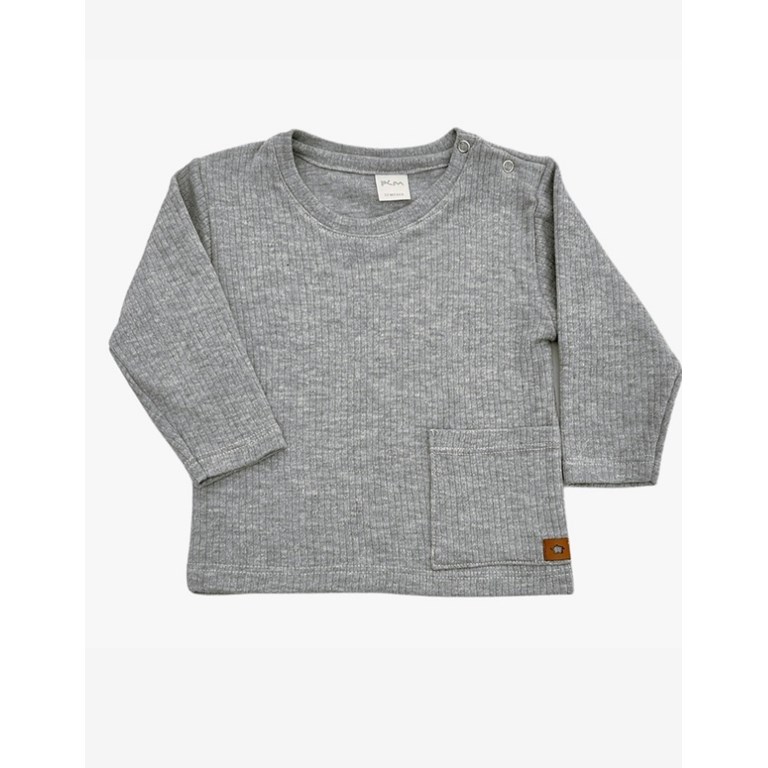 Remeras con bolsillos canale fino para bebe.Pilim