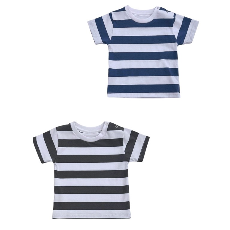 Remera rayada de bebe varon elastizada. pilim