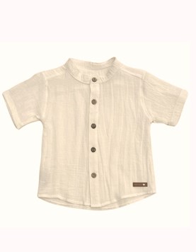 Camisa manga corta de bebe varon en bambula. pilim