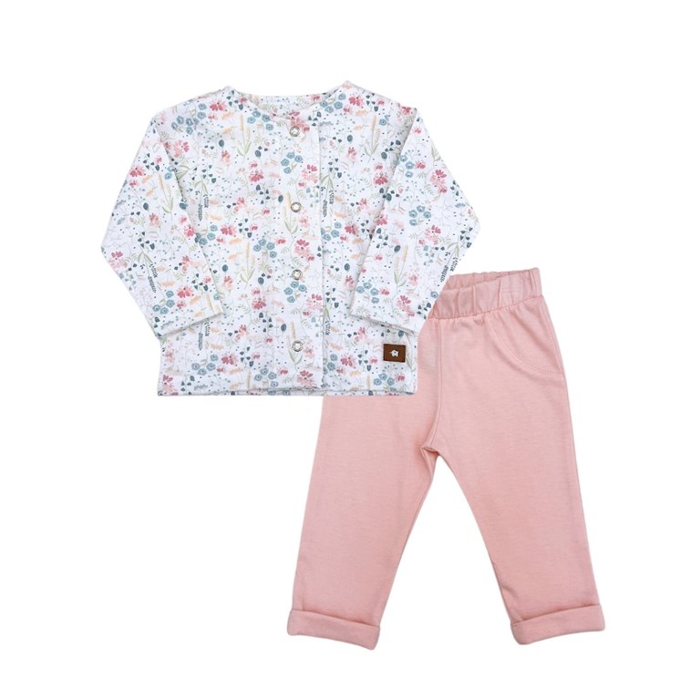 CONJUNTO BEBE SAQUITO Y PANTALON ALGODON PILIM