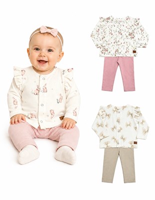 CONJUNTO BEBE SAQUITO Y PANTALON ALGODON PILIM