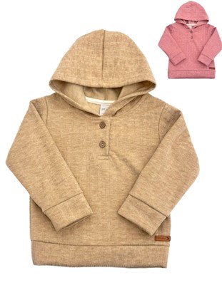BUZO BEBA CON CAPUCHA FRISA ESTAMPADA. PILIM