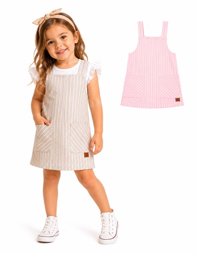 JUMPER PARA BEBA MODELO LULY EN TUSOR CON BOLSILLO PILIM