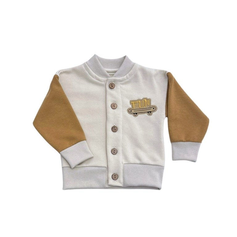 CAMPERA UNIVERSITARIA RUSTICA CON OSO Y BOTONES PILIM