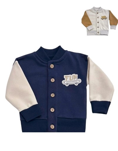 CAMPERA UNIVERSITARIA RUSTICA CON OSO T BOTONES PILIM
