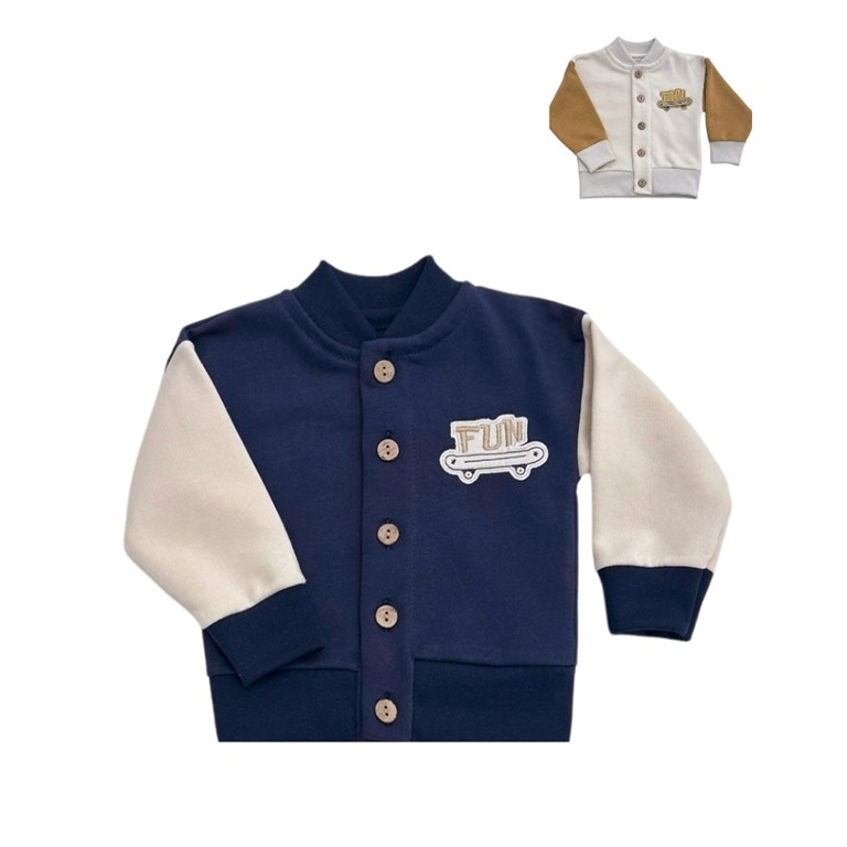 CAMPERA UNIVERSITARIA RUSTICA CON OSO Y BOTONES PILIM