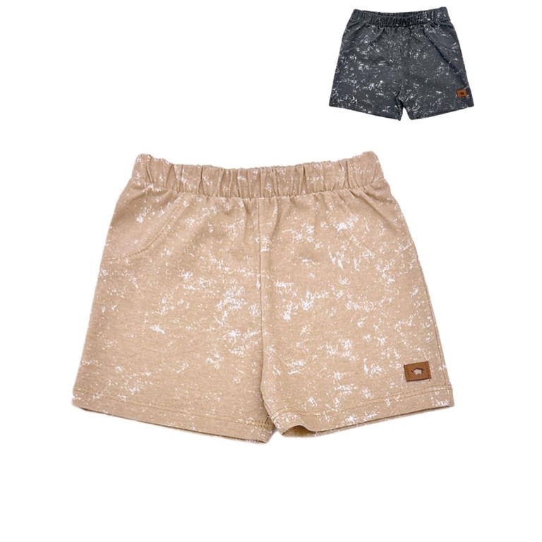 (G) SHORT RUSTICO PARA BEBE LISO PILIM