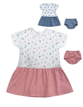 Vestido combinado con bombacha. pilim