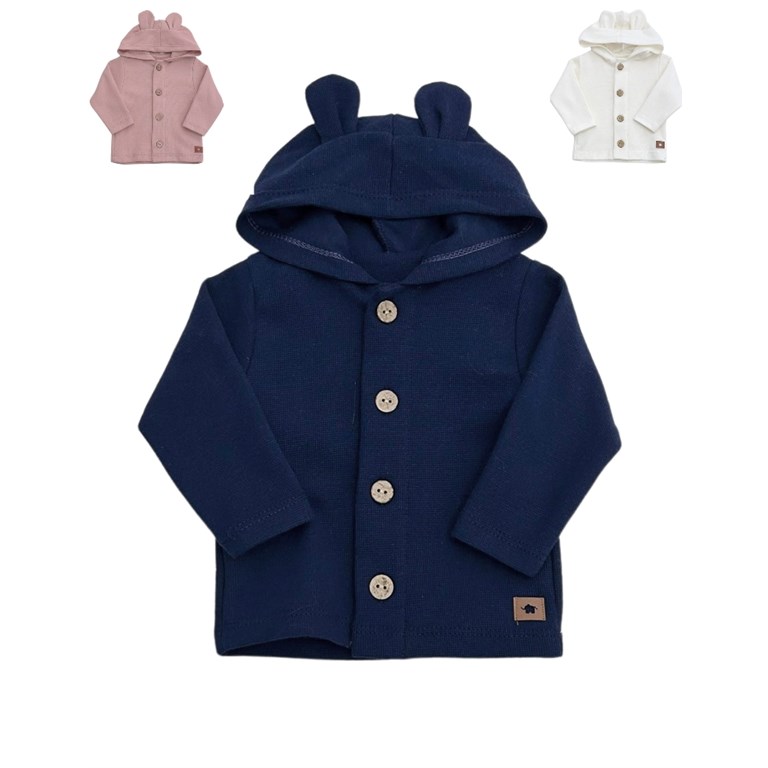 Campera bebe minipanal con capucha con orejas. pilim