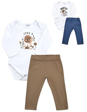 Ser de body americano con estampa y pantalon en algodon.Pilim