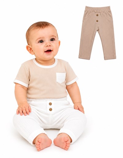 PANTALON DE ALGODON CON TEXTURA. PILIM