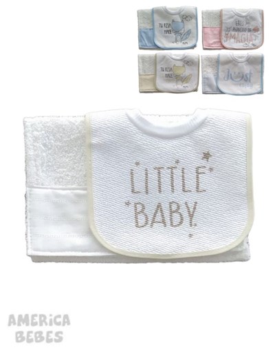 SET DE BABERO Y TOALLITA PILIM
