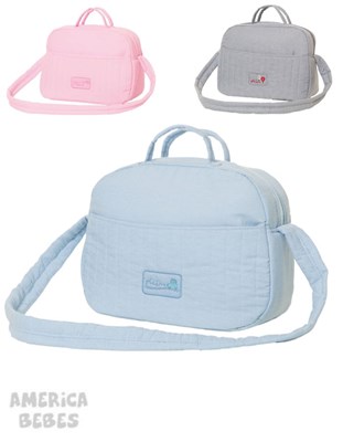 BOLSO CON BOLSILLO EXTERNO MATELASEADO . COLORES SURTIDOS PILIM