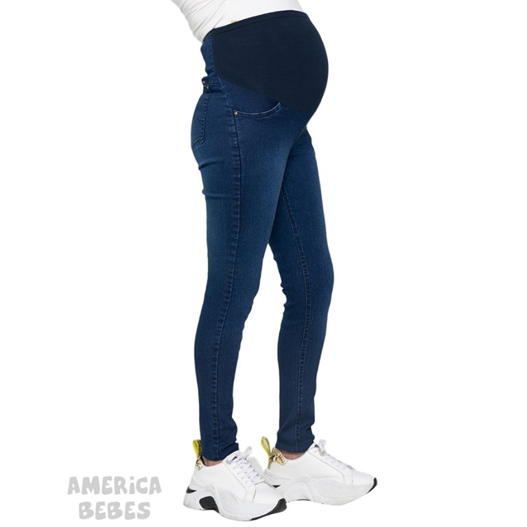 PANTALON DE JEAN PARA FUTURA MAMA ELASTIZADO CON FAJA ALTA QUE SERA