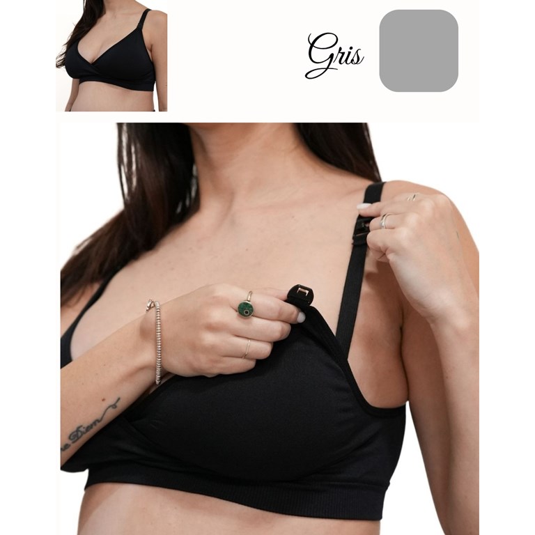 A244 GRIS CORPÌÑO SON COSTURA CRUZADO CON TASA SOFT DESMONTABLE. QUE SERA