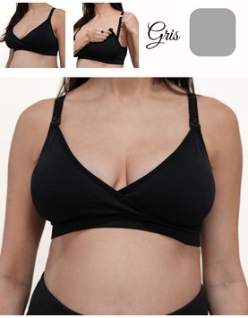 A244 GRIS CORPÌÑO SON COSTURA CRUZADO CON TASA SOFT DESMONTABLE. QUE SERA