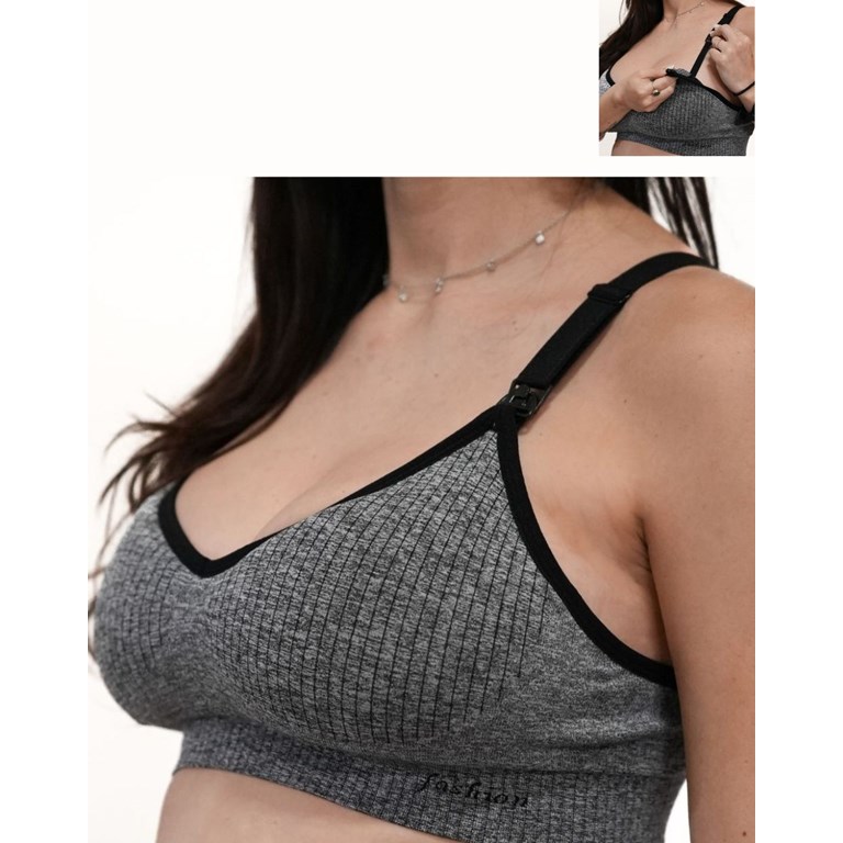 A245 GRIS CORPIÑO SIN COSTURA DEPORTIVO CON TRAMA Y TAZA SOFT DESMONTABLE. QUE SERA