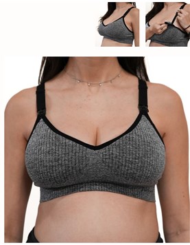 A245 GRIS CORPIÑO SIN COSTURA DEPORTIVO CON TRAMA Y TAZA SOFT DESMONTABLE. QUE SERA