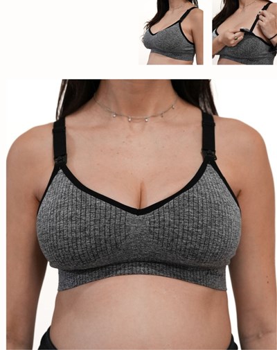 A245 GRIS CORPIÑO SIN COSTURA DEPORTIVO CON TRAMA Y TAZA SOFT DESMONTABLE. QUE SERA