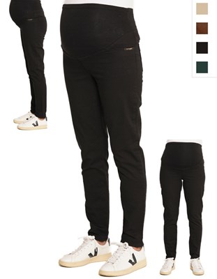 PANTALON  GABARDINA ELASTIZADA CLASICO CON FAJA ALTA DE ALGODON. QUE SERA