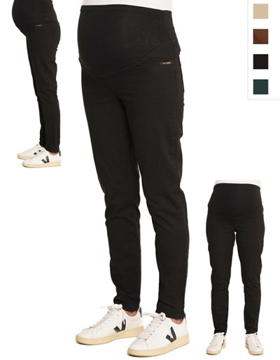 PANTALON  GABARDINA ELASTIZADA CLASICO CON FAJA ALTA DE ALGODON. QUE SERA