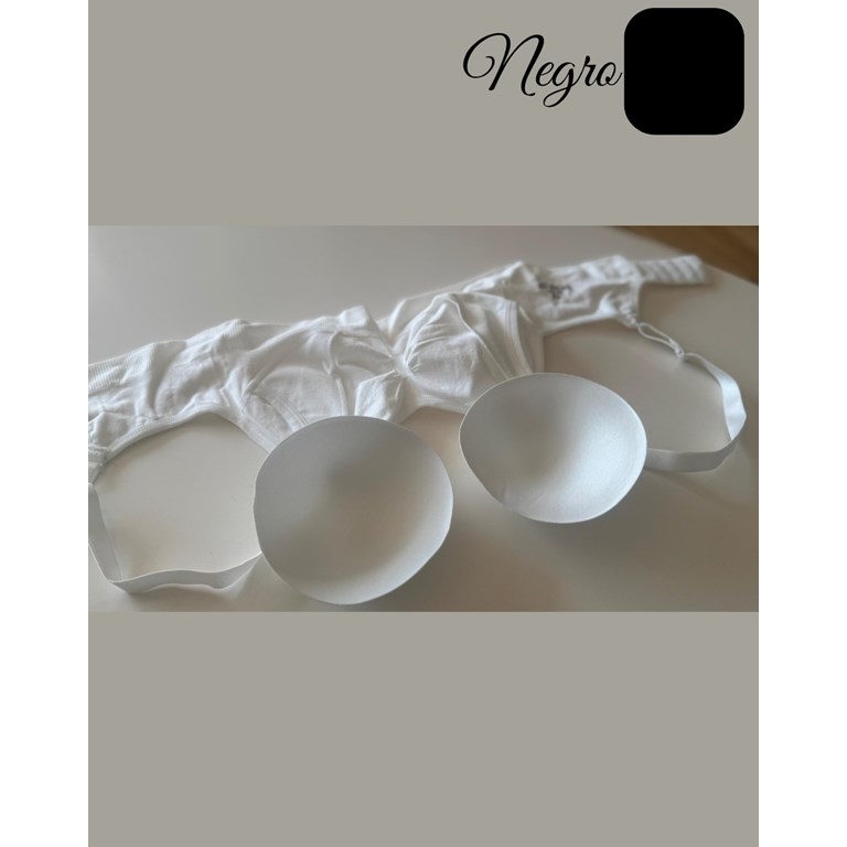 A246 NEGRO CORPIÑO SIN COSTURA CON AGARRE EN ESPALDA AMPLIO Y TAZA SOFT DESMONTABLE. QUE SERA