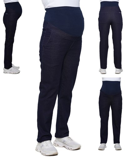 PANTALÓN JEAN RECTO LAVADO AZUL ESTÁTICO. QUE SERÁ