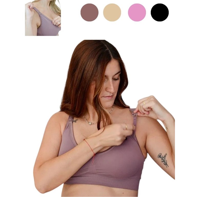 A251 ROSA CORPIÑO PARA AMAMANTAR SIN COSTURA. QUE SERA