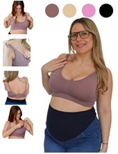 A251 ROSA CORPIÑO PARA AMAMANTAR SIN COSTURA. QUE SERA