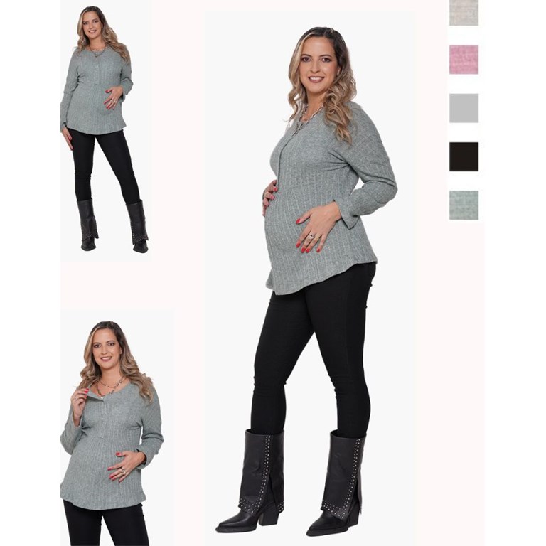 SWETER FM LANILLA LABRADA ABOTONADA  PARA AMAMANTAR. QUE SERÁ