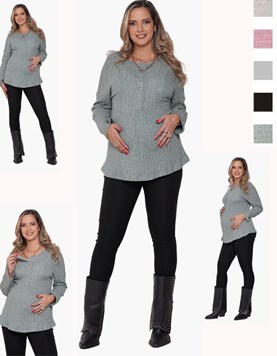 SWETER FM LANILLA LABRADA ABOTONADA PARA AMAMANTAR. QUE SERÁ