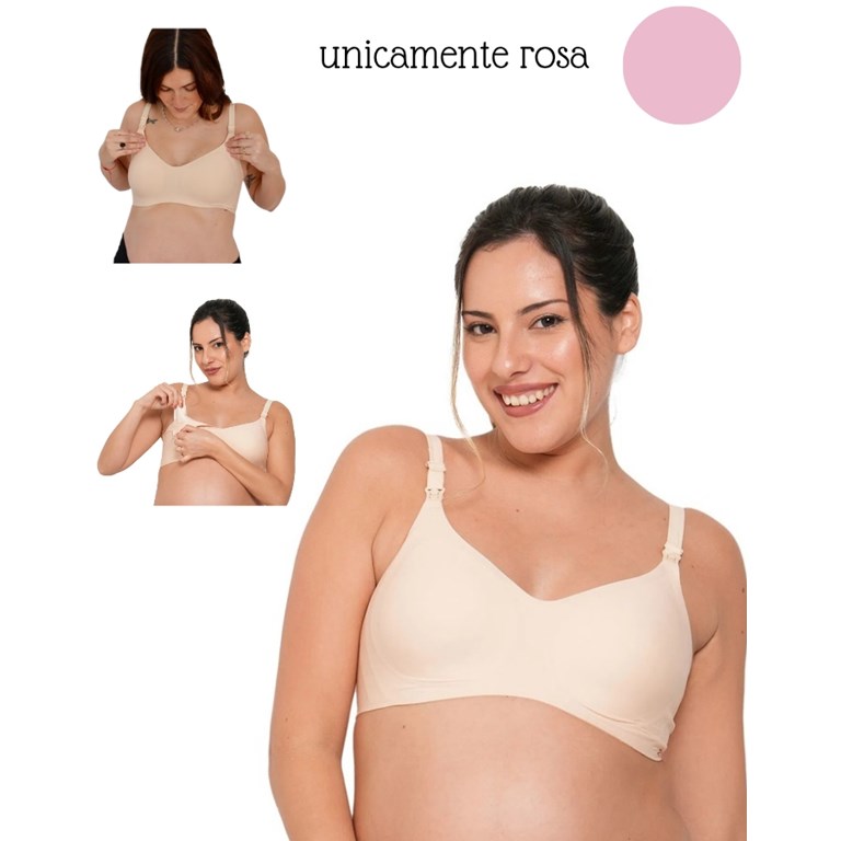 A252 ROSA CORPIÑO PARA AMAMANTAR SIN COSTURA. QUE SERA
