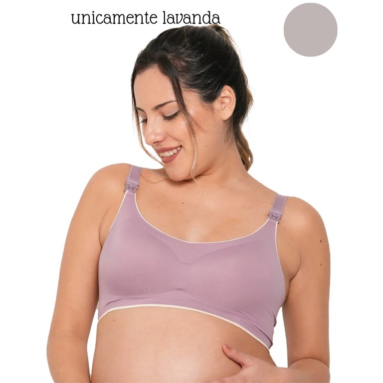 A254 LAVANDA CORPIÑO PARA AMAMANTAR SIN COSTURA. QUE SERA