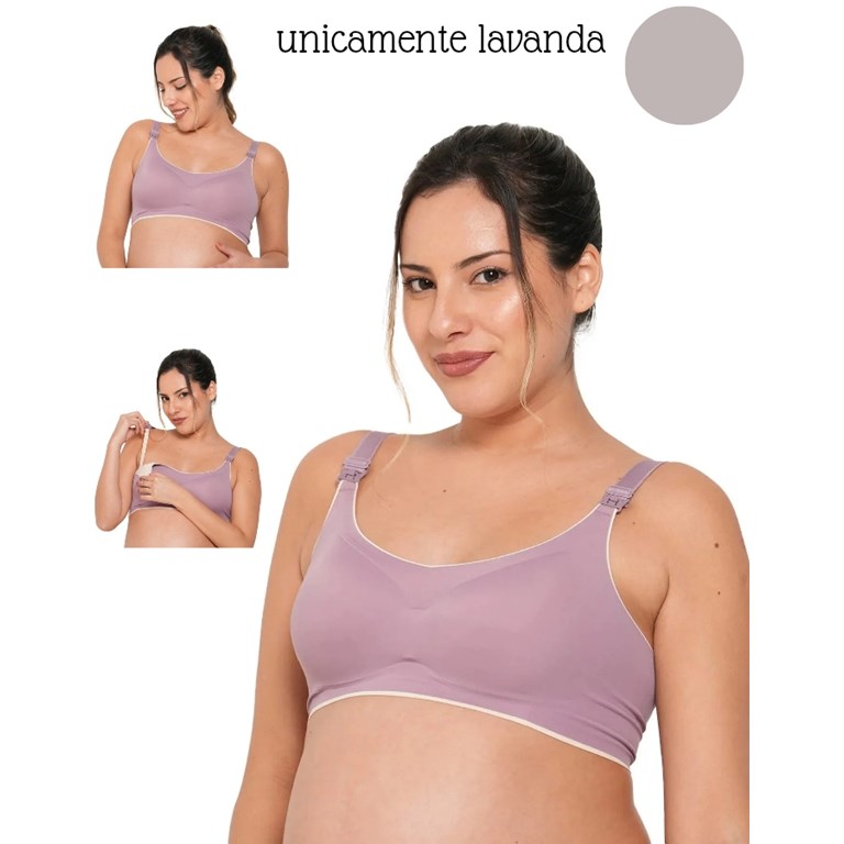 A254 LAVANDA CORPIÑO PARA AMAMANTAR SIN COSTURA. QUE SERA