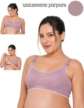 A254 PURPURA CORPIÑO PARA AMAMANTAR SIN COSTURA. QUE SERA