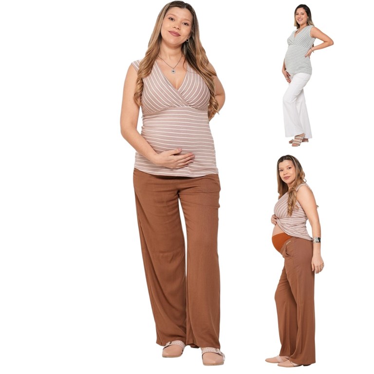 MUSCULOSA FM MODAL RAYAS PARA AMAMANTAR. QUE SERA