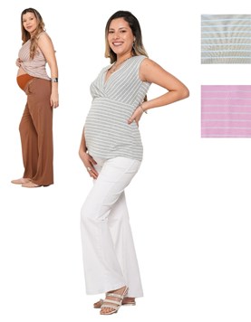 MUSCULOSA FM MODAL RAYAS PARA AMAMANTAR. QUE SERA