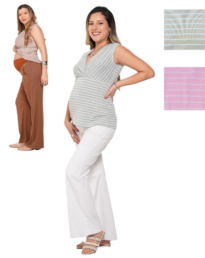MUSCULOSA FM MODAL RAYAS PARA AMAMANTAR. QUE SERA