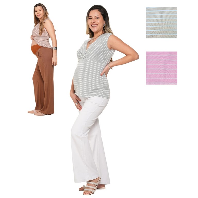 MUSCULOSA FM MODAL RAYAS PARA AMAMANTAR. QUE SERA