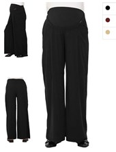 Pantalon lino elastizado wide leg con pinzas y faja elastizada en la cintura.Que sera