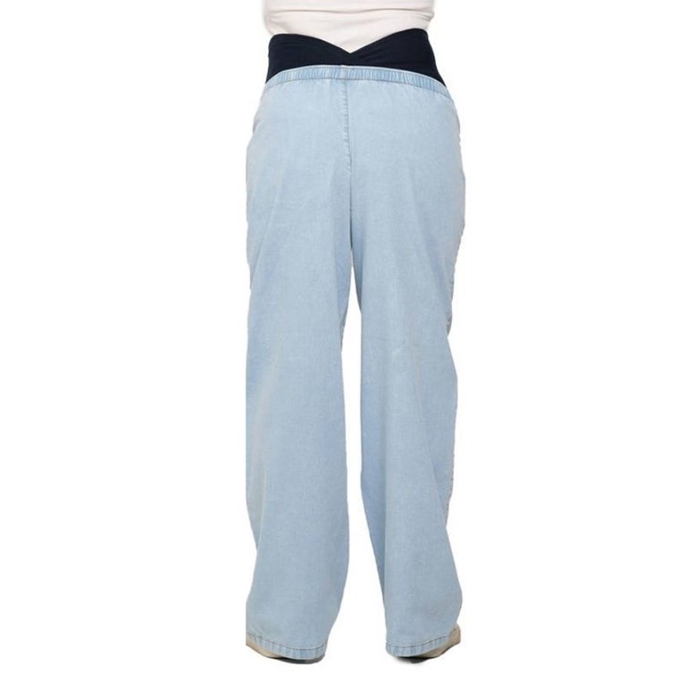 PIJAMERO JEAN CELESTE CON FAJA CRUZADA. QUE SERA