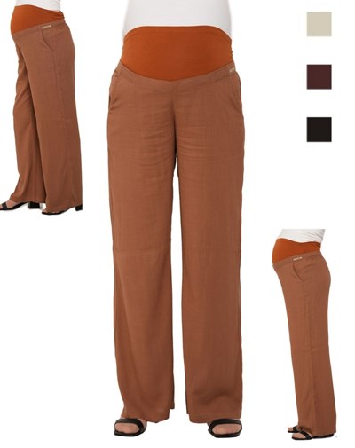 PANTALON SIMIL LINO RECTO CON FAJA EN PANZA ELASTIZADA. QUE SERA