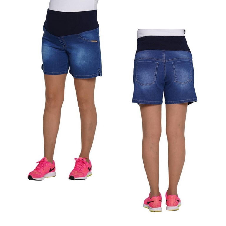 SHORT JEAN CLASICO CON FAJA. QUE SERA